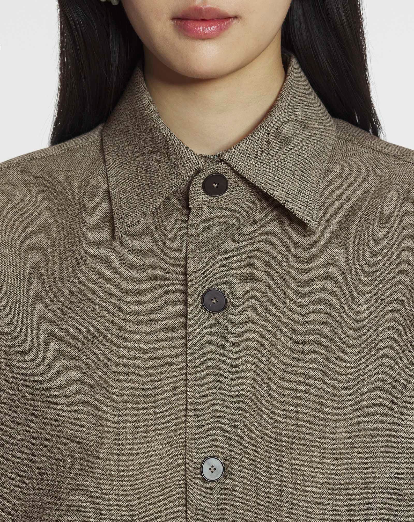 UNISEX SHORT WOOL OVERSHIRT