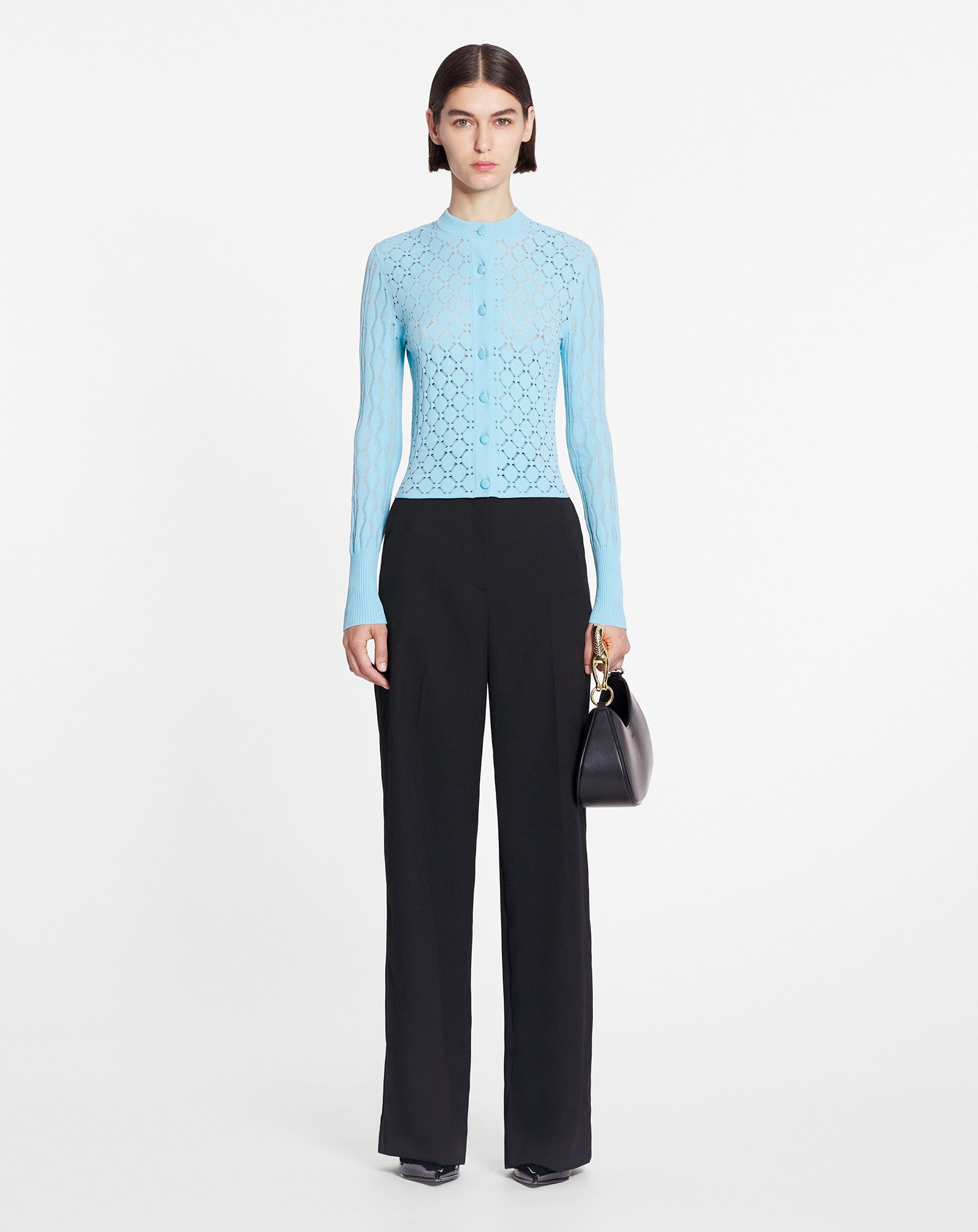 BODYCON CARDIGAN WITH ROUND NECK