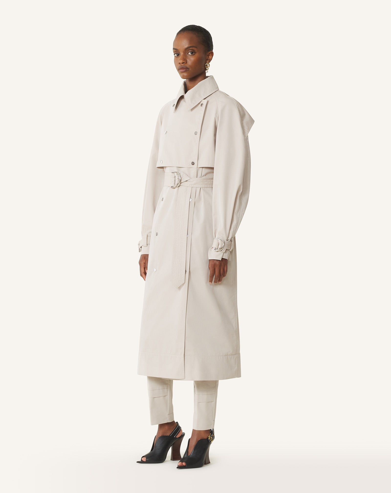 White Cotton Trench Coat | Lanvin