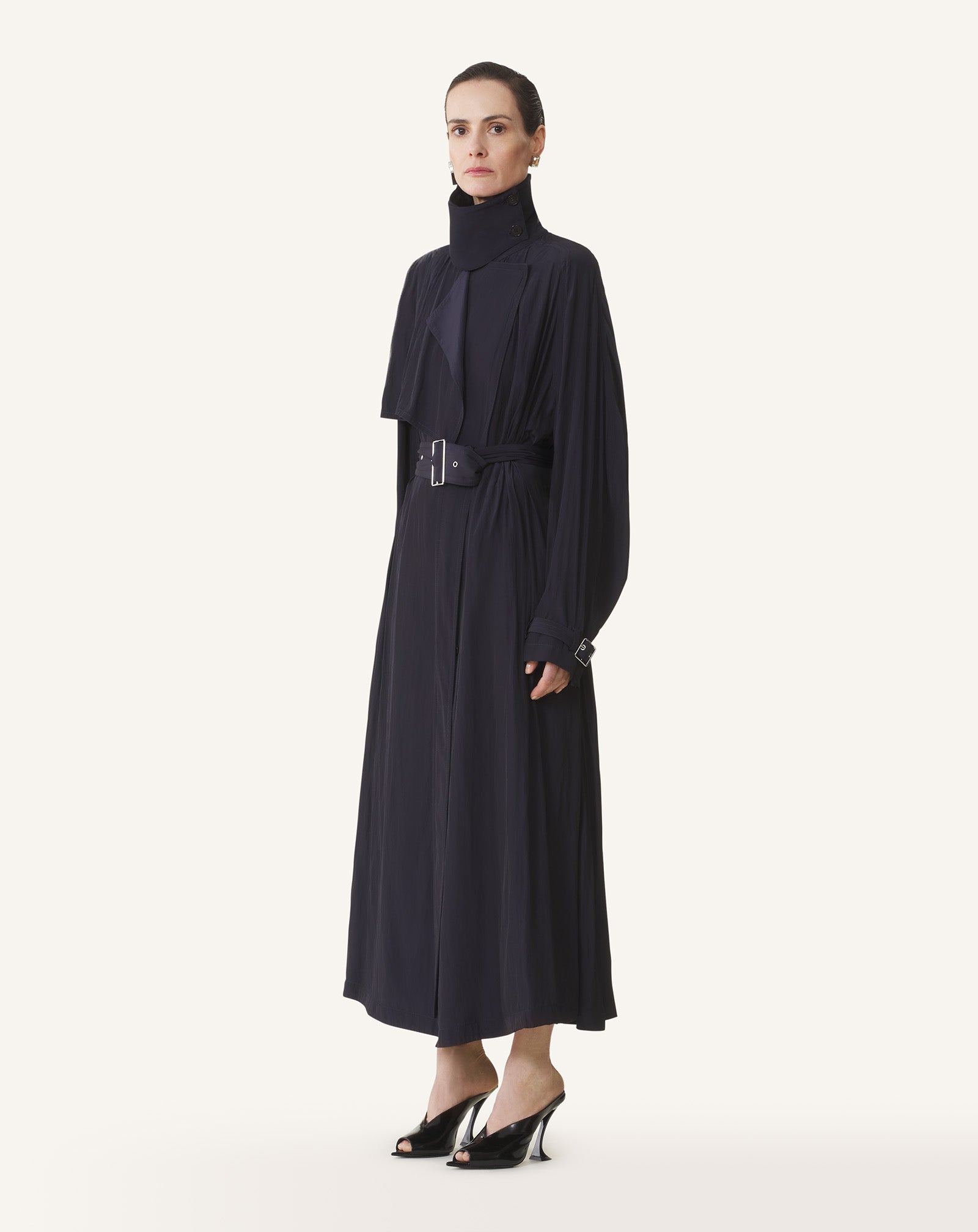 Blue Trench In Charmeuse | Lanvin