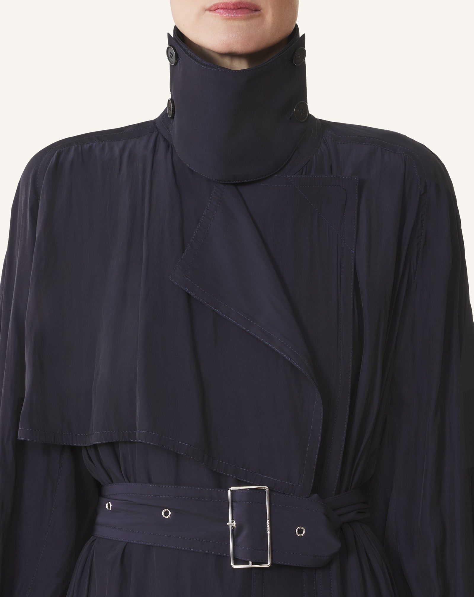 Blue Trench In Charmeuse | Lanvin