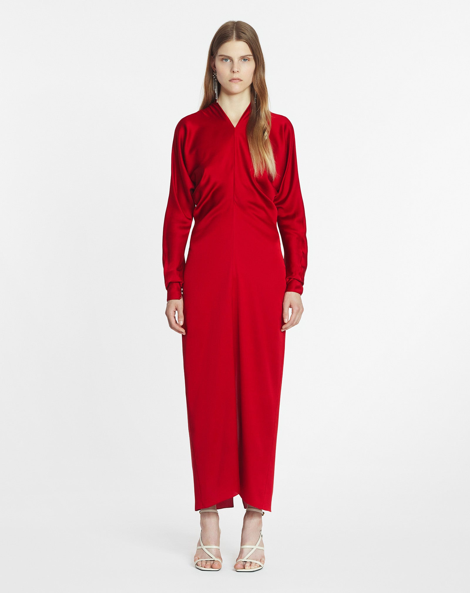FITTED SILK DRESS