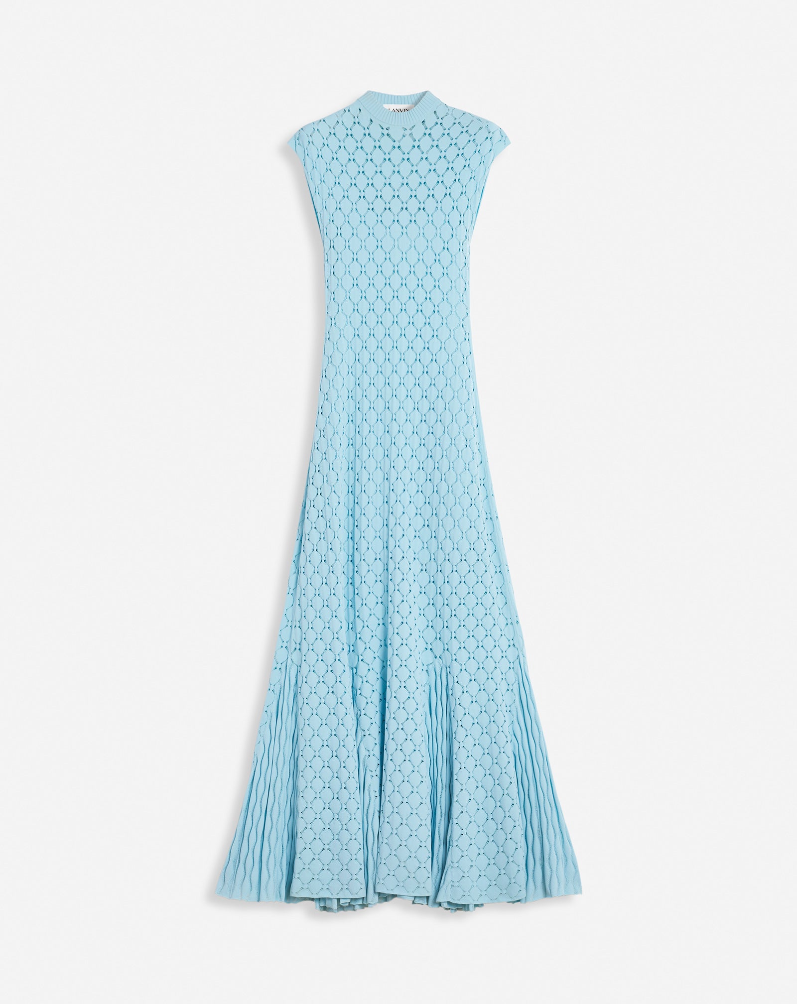 LONG DRESS IN LACE EFFECT KNIT