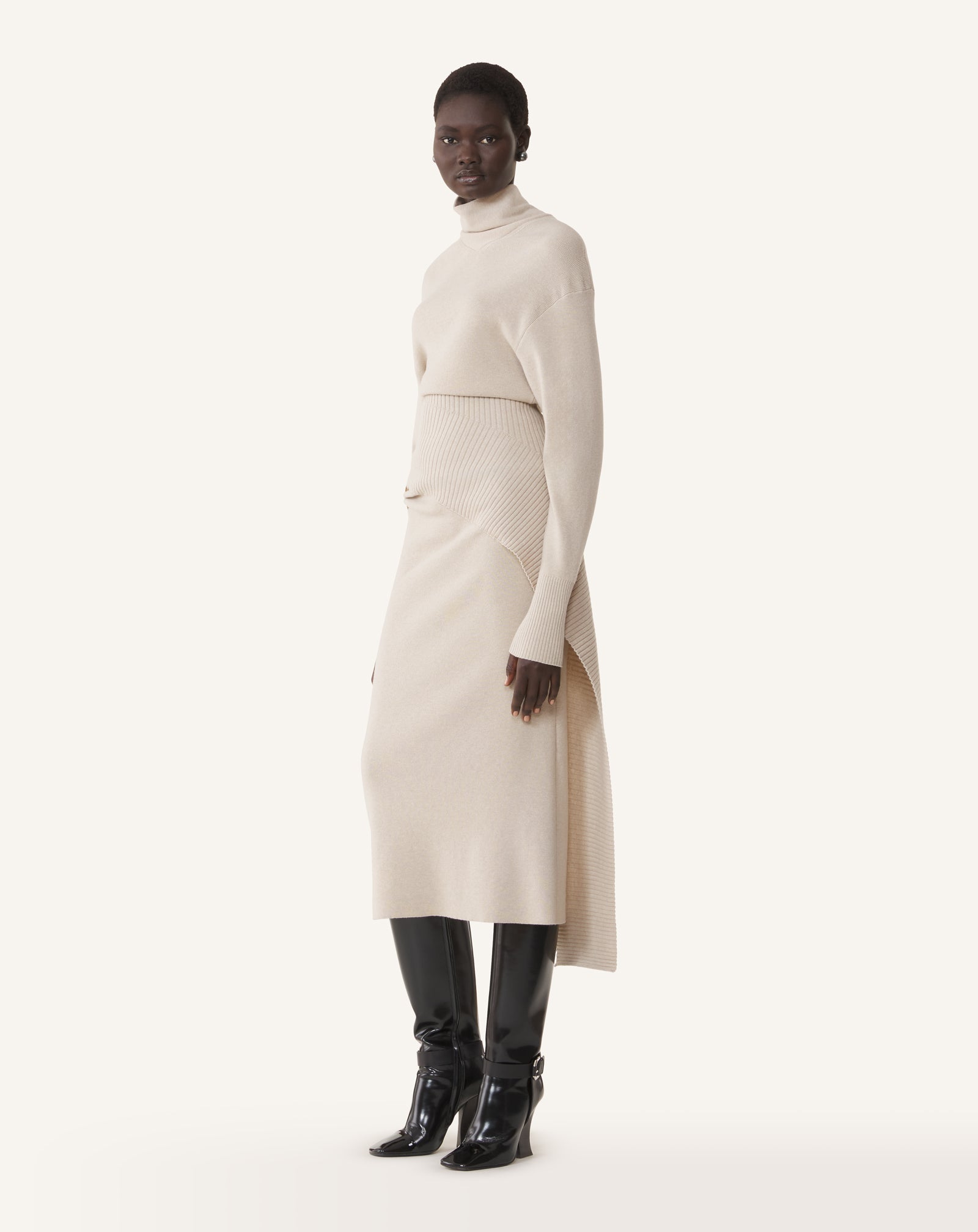 WOOL AND CASHMERE MIDI DRESS