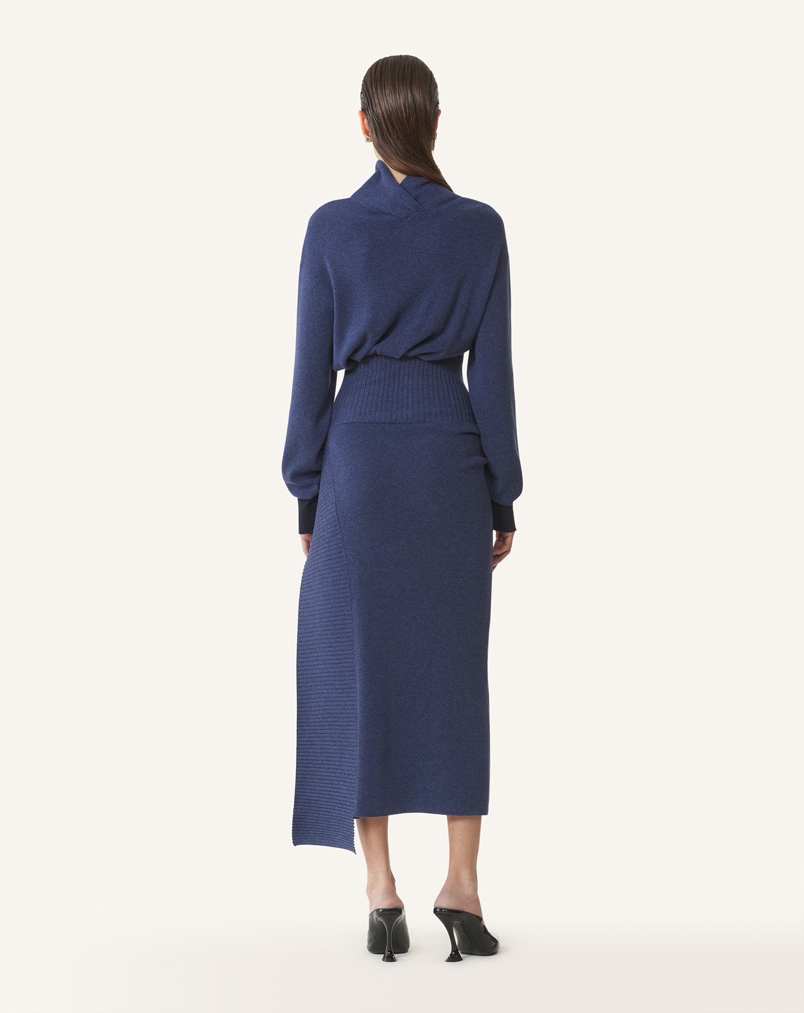 Blue Wool And Cashmere Midi Dress | Lanvin