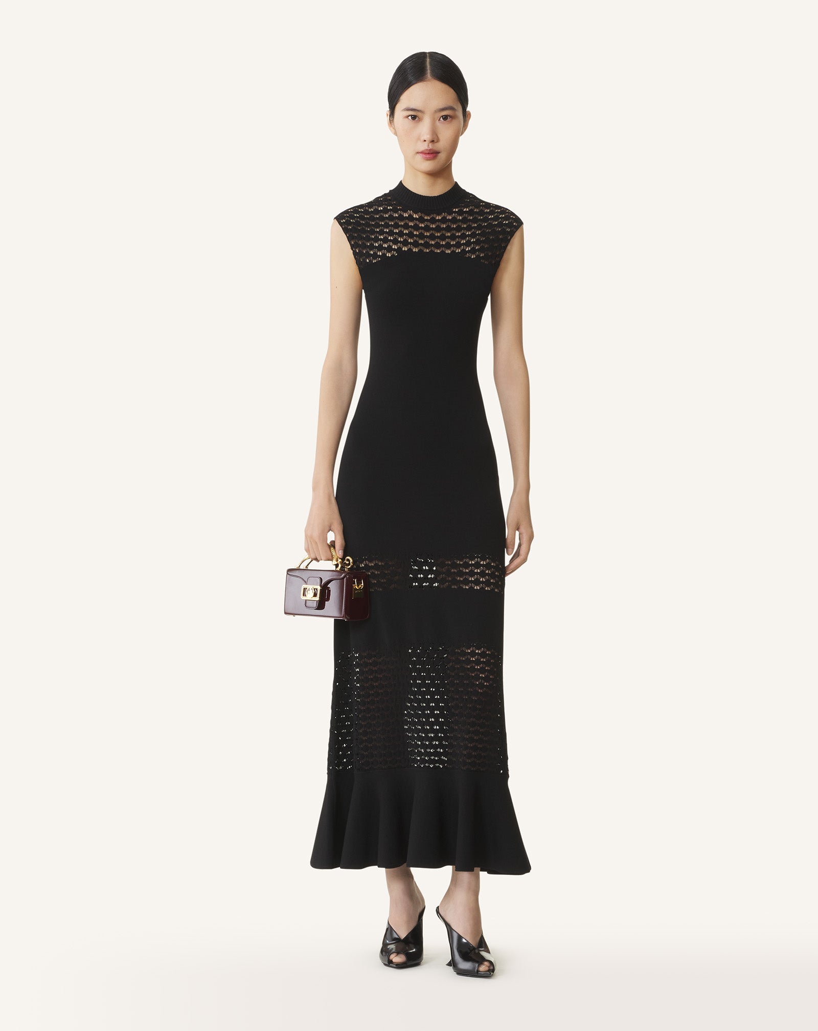 LACE DETAIL VISCOSE DRESS