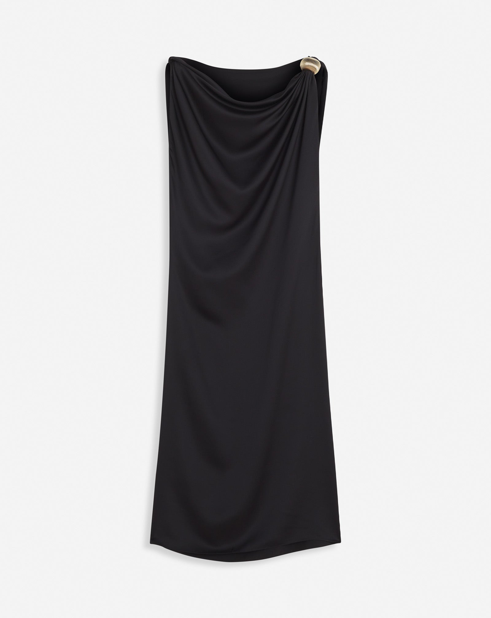 ARPÈGE RING DRAPED SILK DRESS