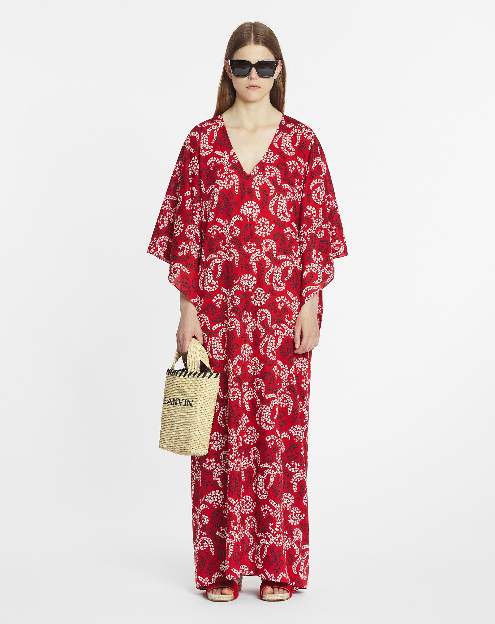 PRINTED COTTON VOILE CAFTAN