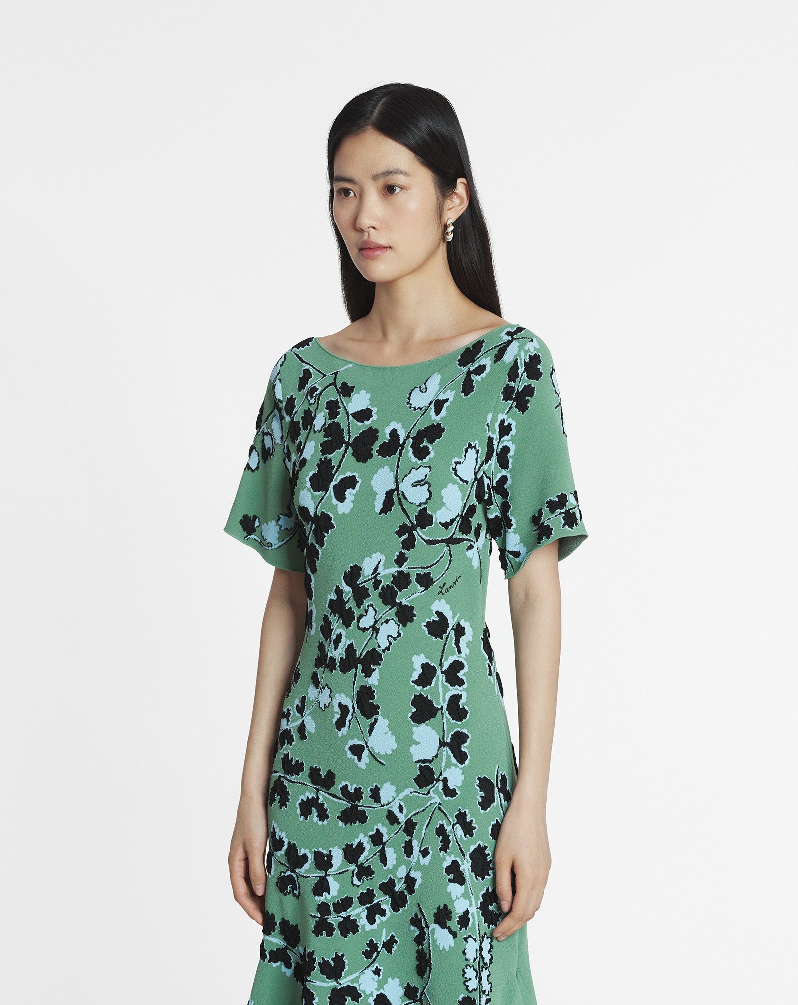 JACQUARD MIDI DRESS
