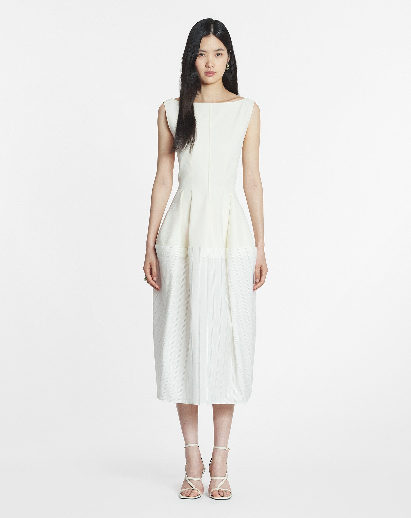 COTTON PEPLUM DRESS