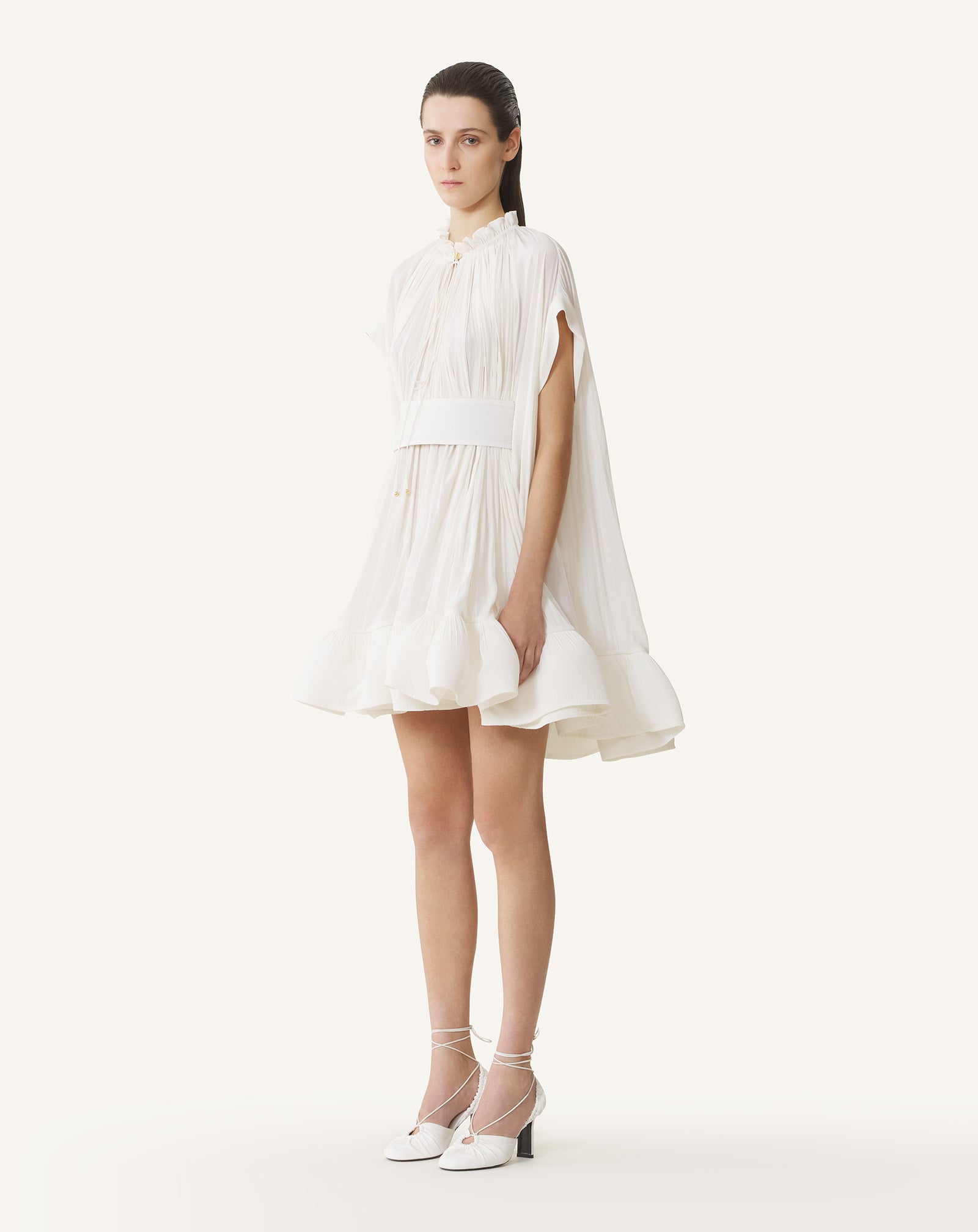 SHORT CHARMEUSE DRESS