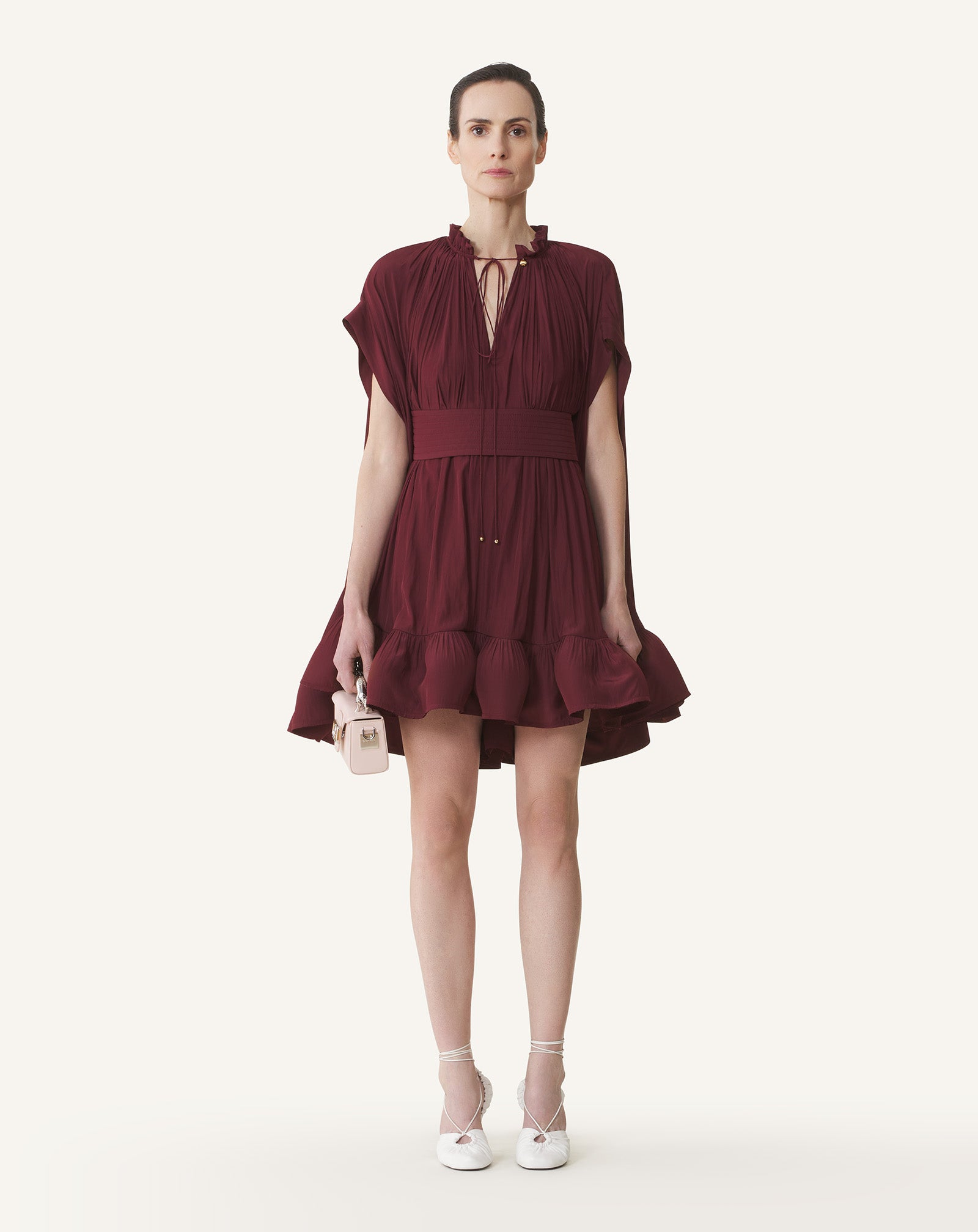 SHORT CHARMEUSE DRESS