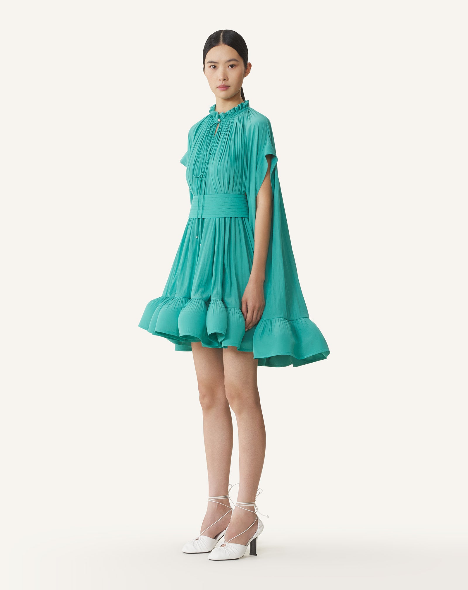 SHORT CHARMEUSE DRESS