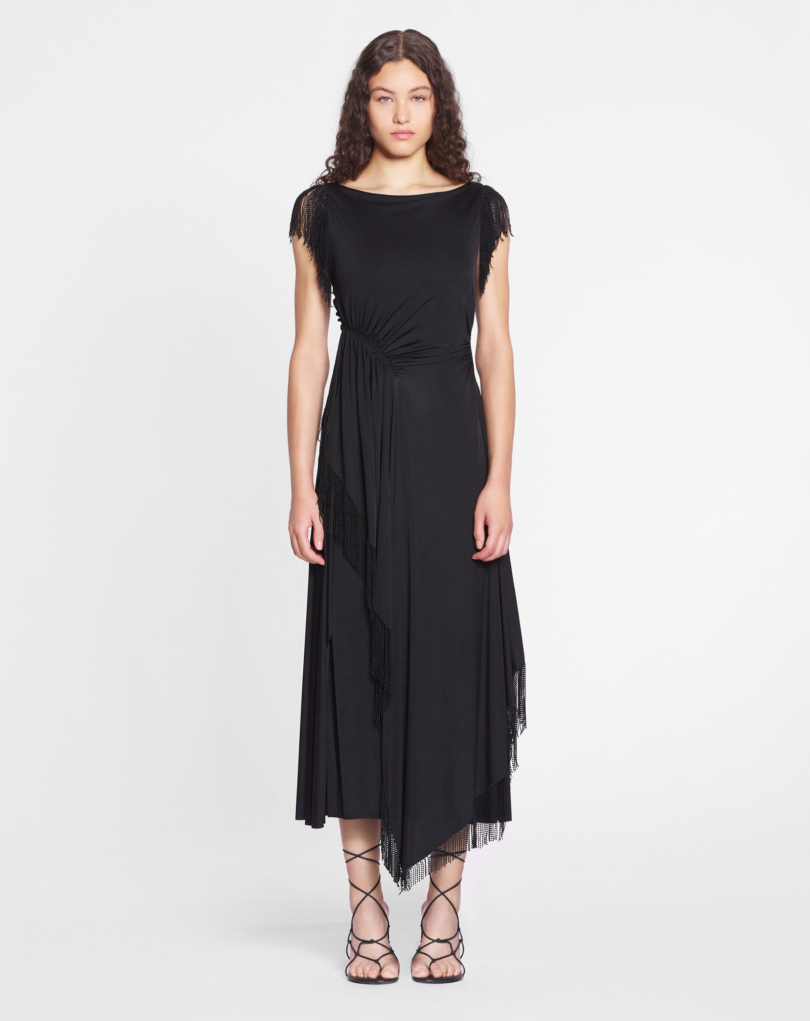 EMBROIDERED SLEEVELESS DRESS