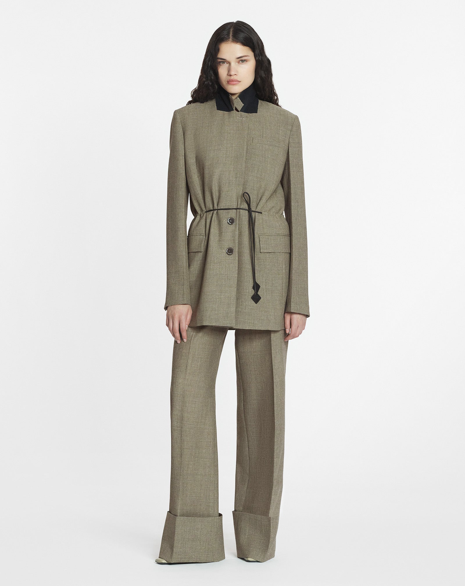 BELTED WOOL JACKET