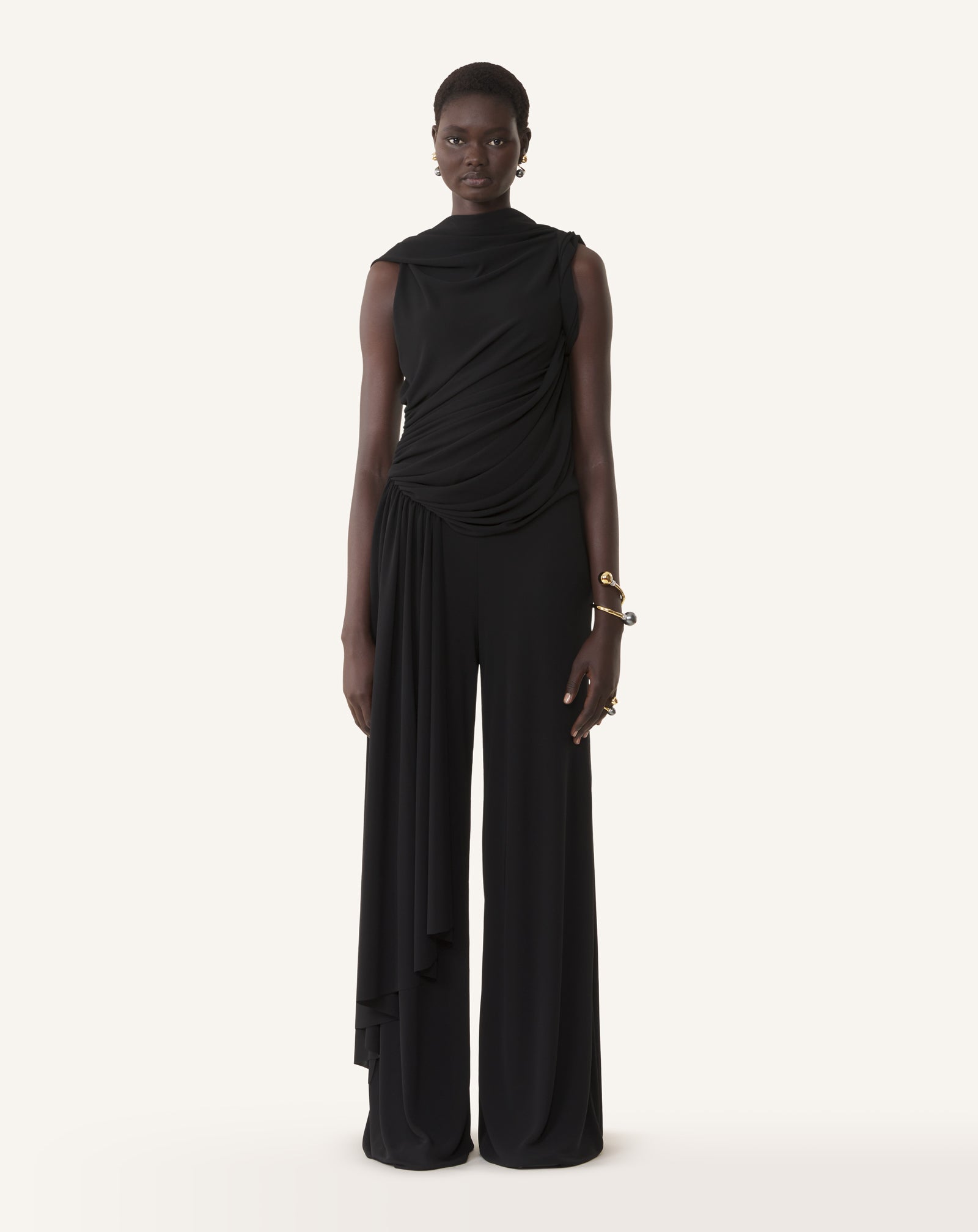 DRAPED JUMPSUIT IN CREPE JERSEY