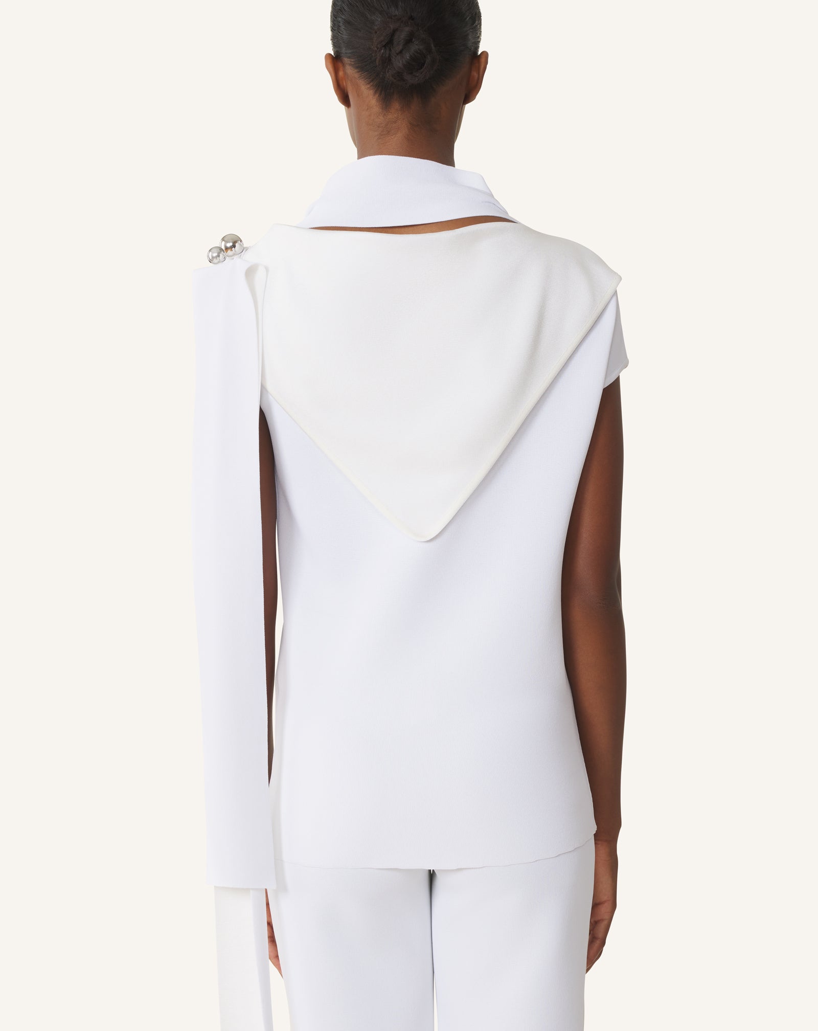 WHITE VISCOSE TOP