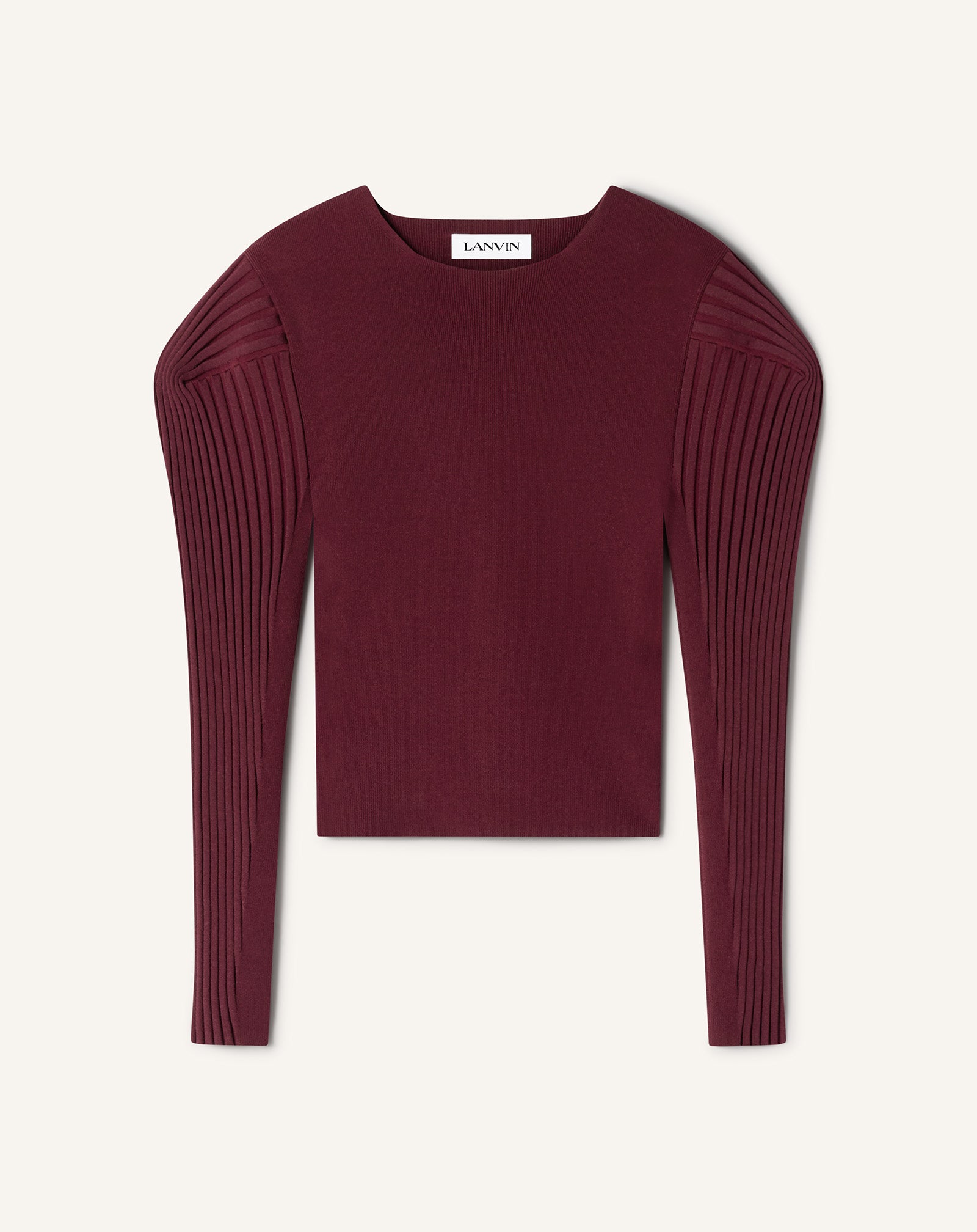 RED VISCOSE BIB SWEATER