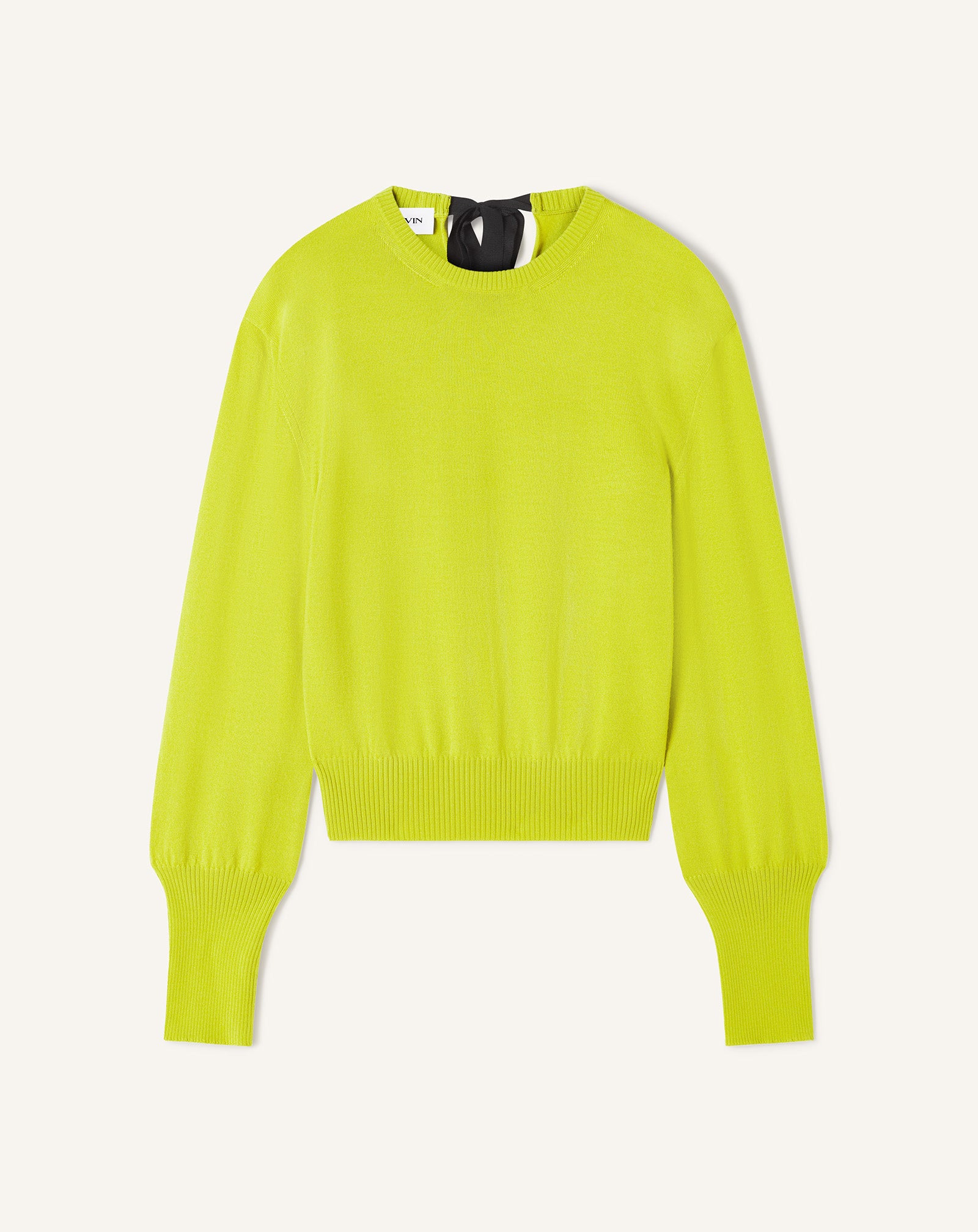 Pink Wool Sweater With Gros Grain Detail | Lanvin