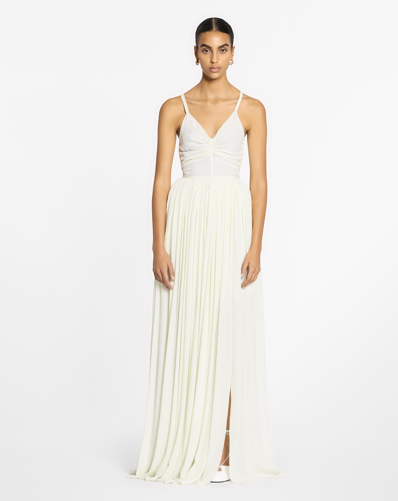 MAXI SKIRT IN SILK GEORGETTE