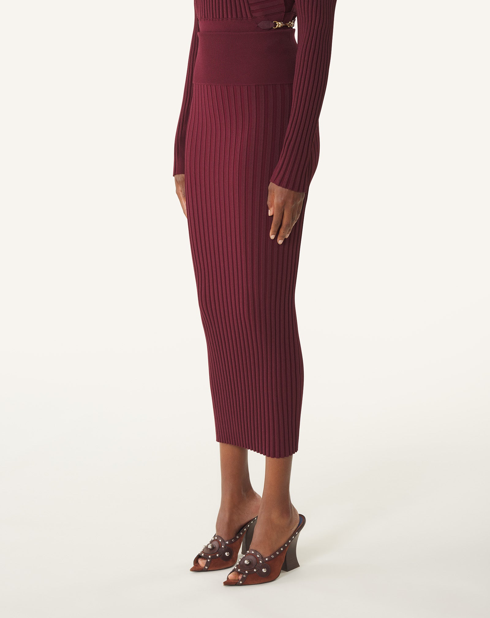 Red Midi Skirt In Viscose | Lanvin
