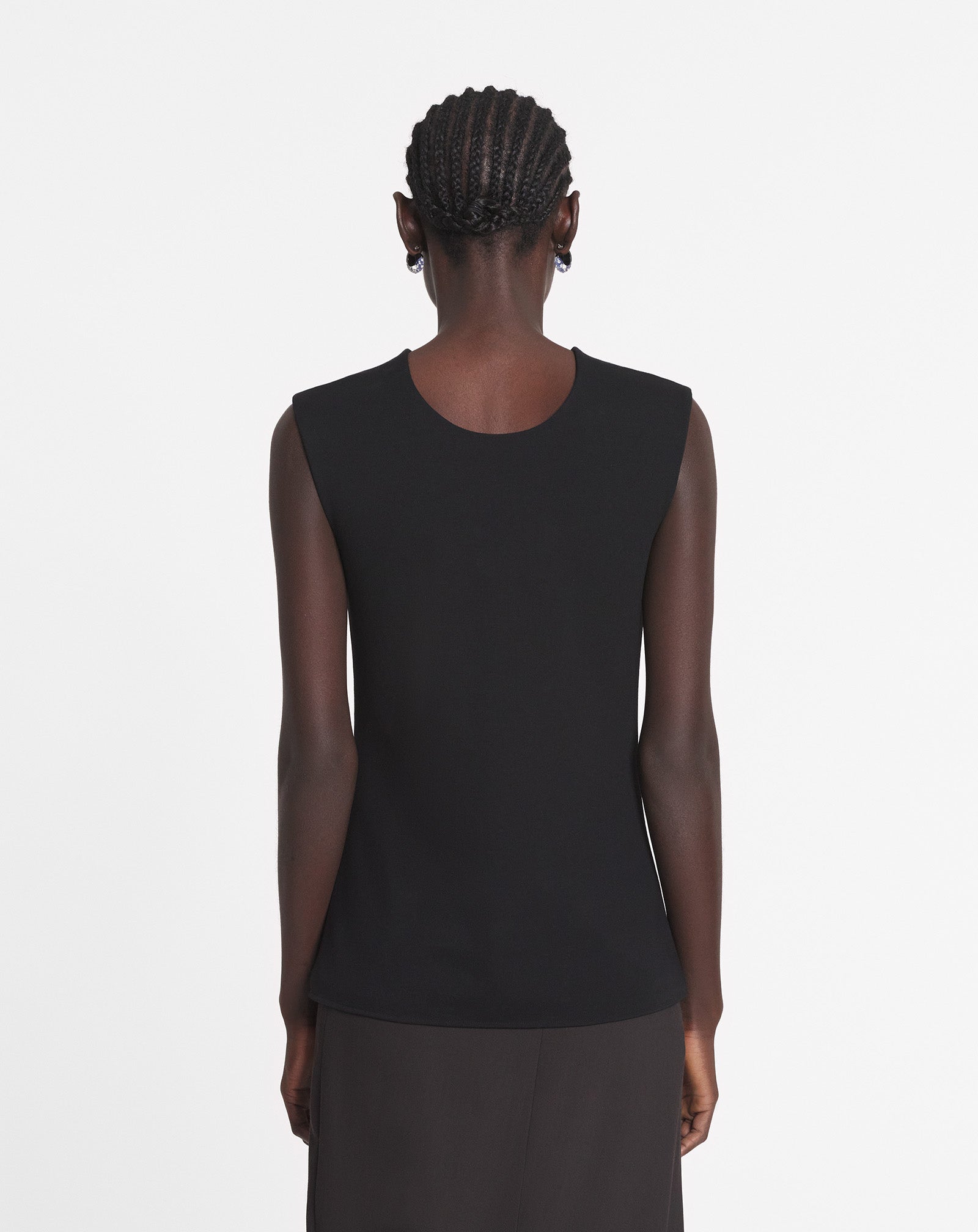 JERSEY TOP WITH A PLUNGING NECKLINE