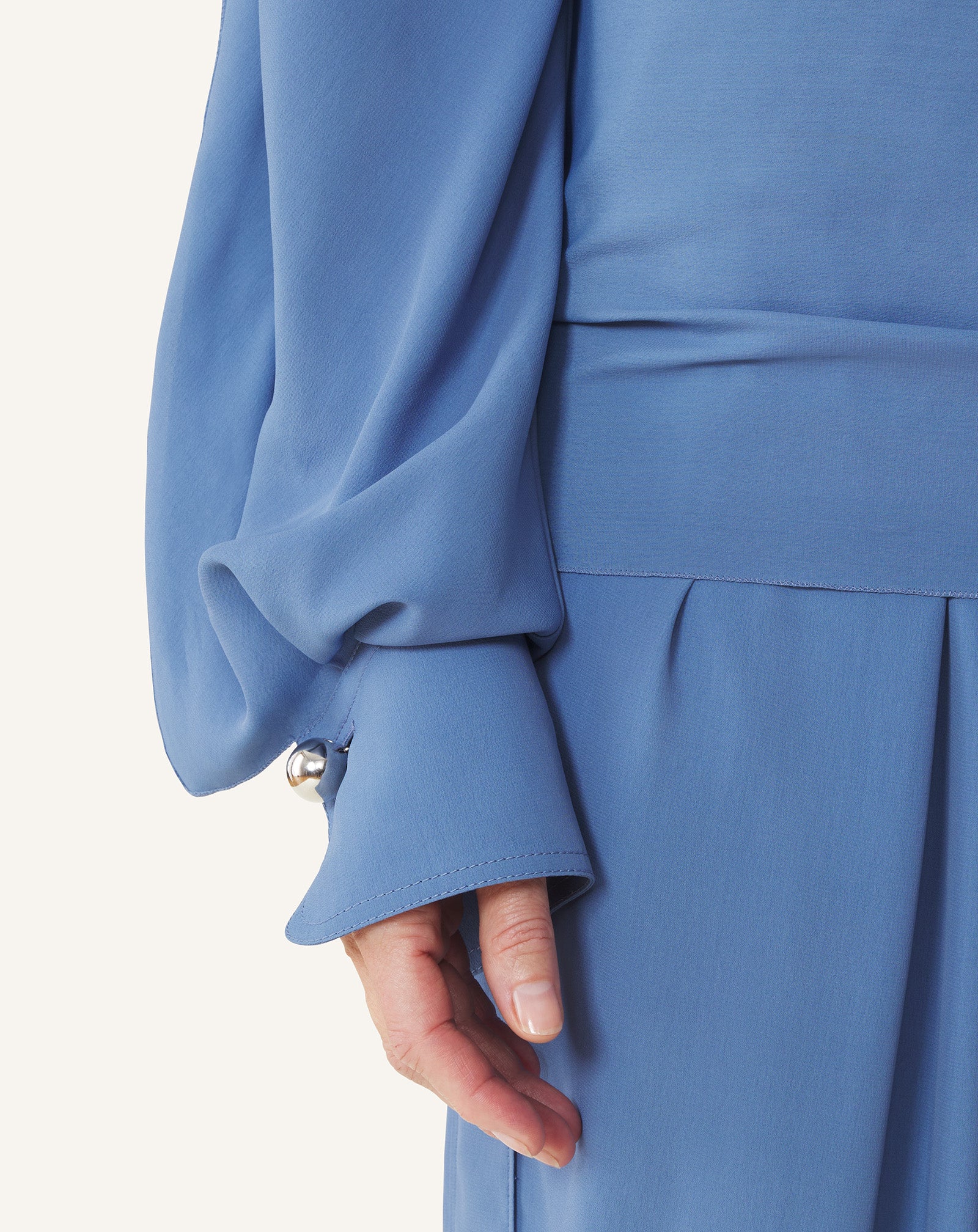 LONG-SLEEVED TOP IN CREPE DE CHINE