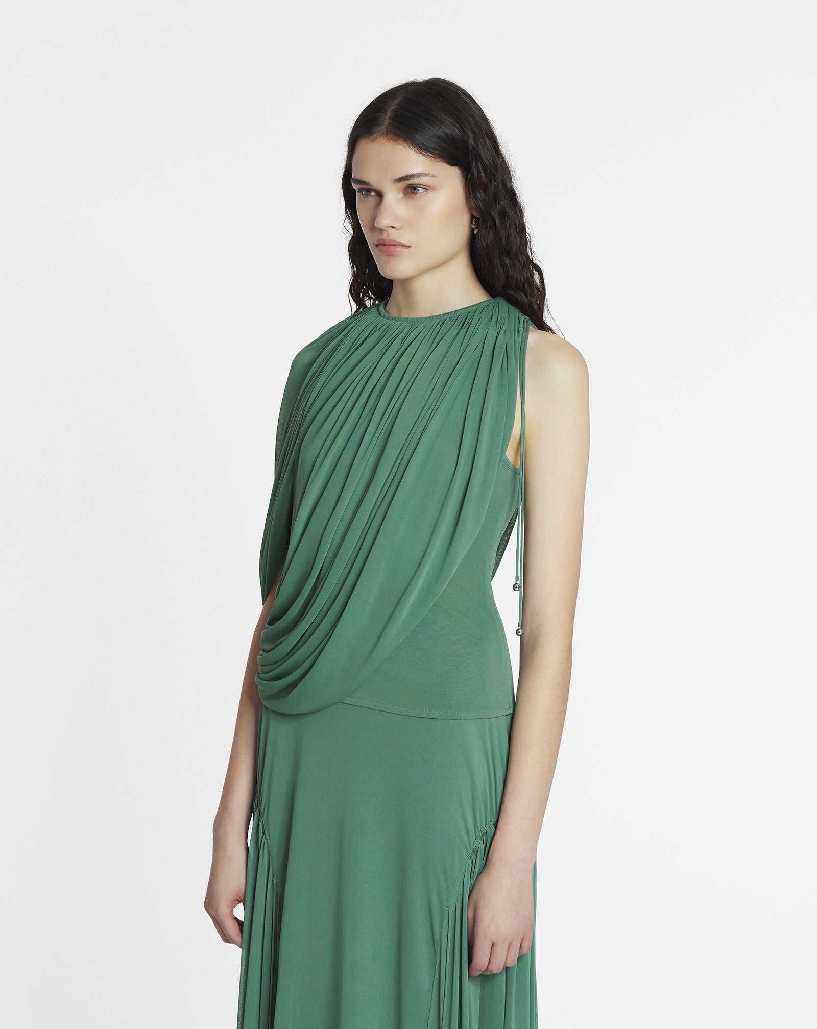 DRAPED JERSEY TOP