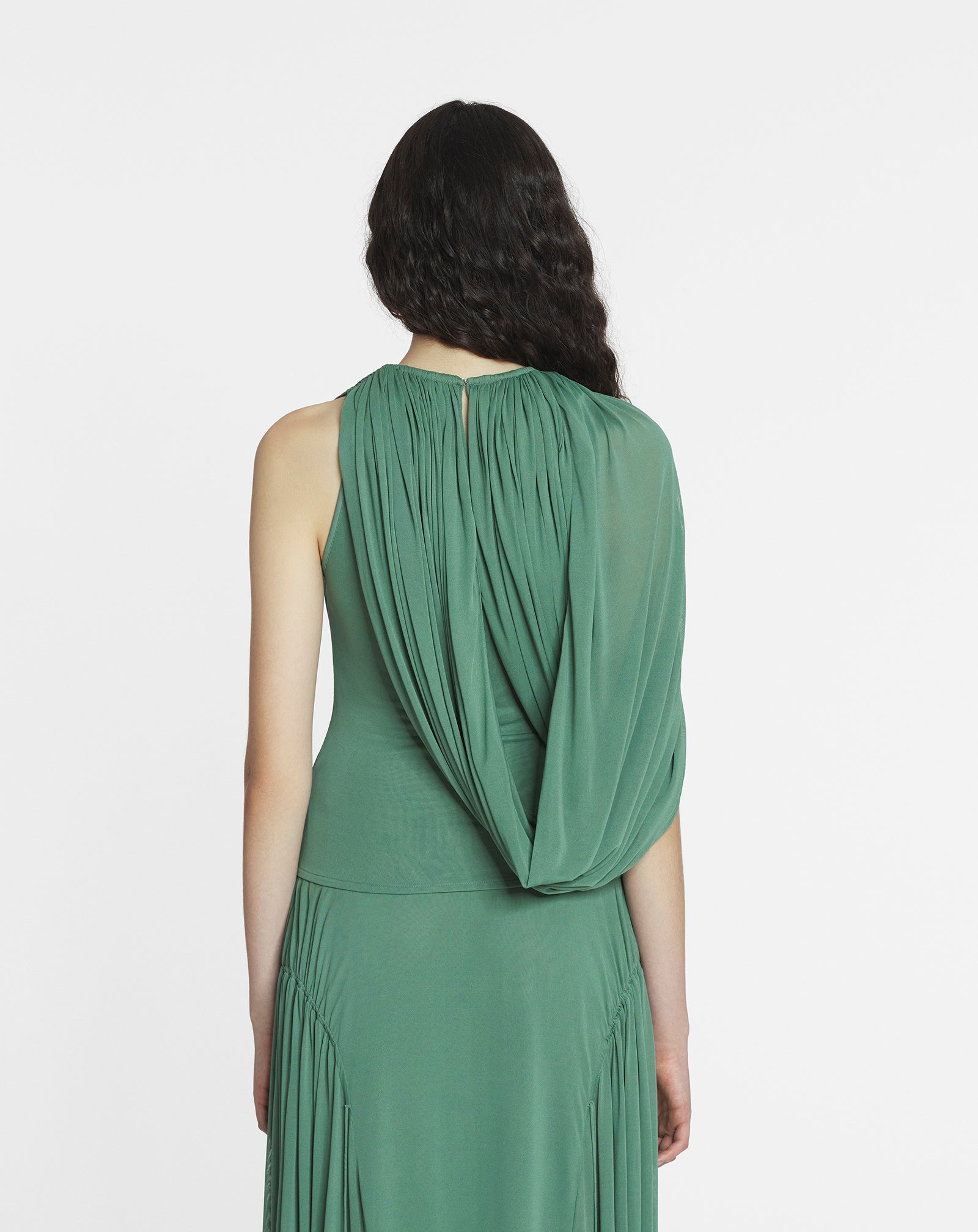 DRAPED JERSEY TOP