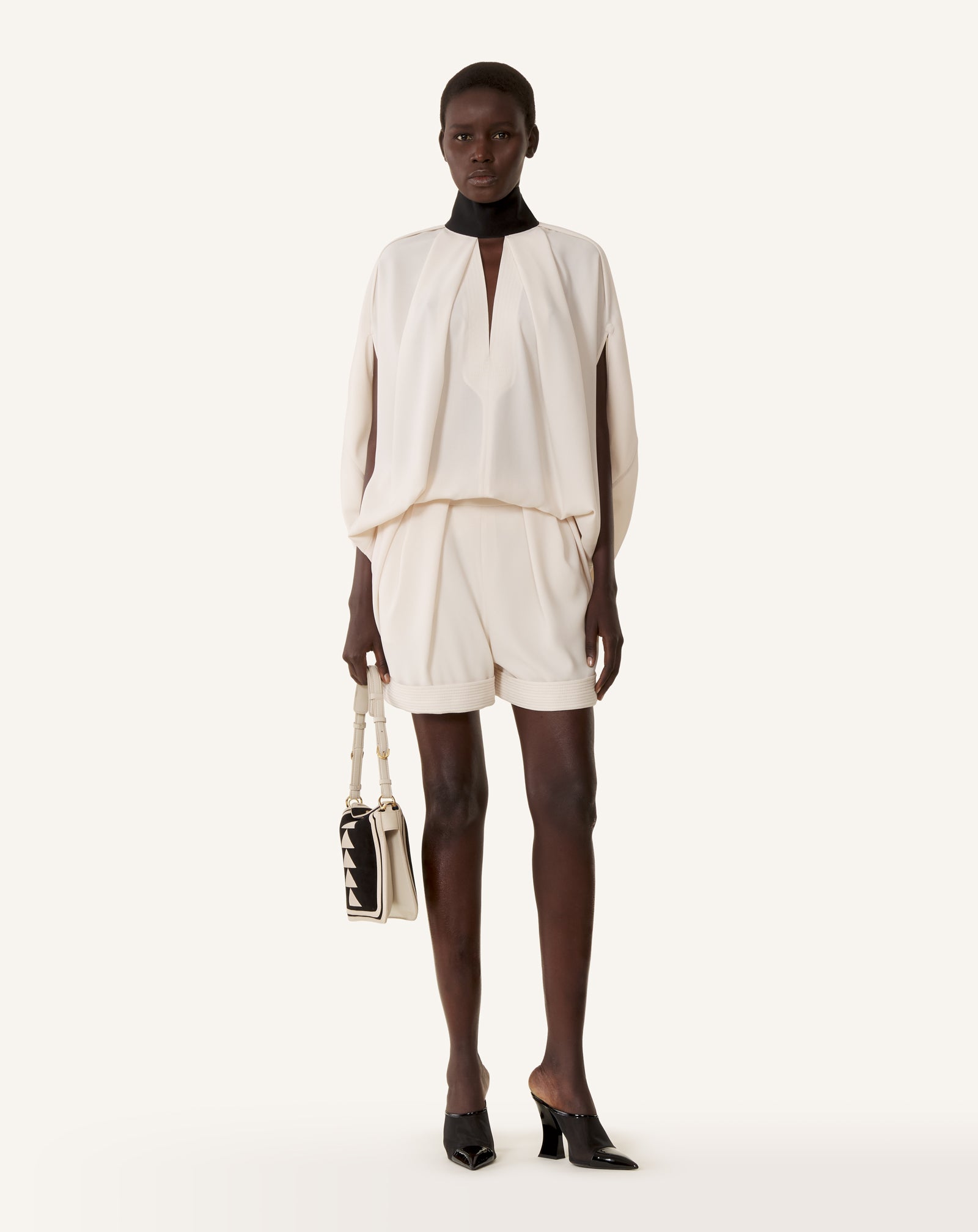 KNOTTED LOOSE-FIT CREPE TOP