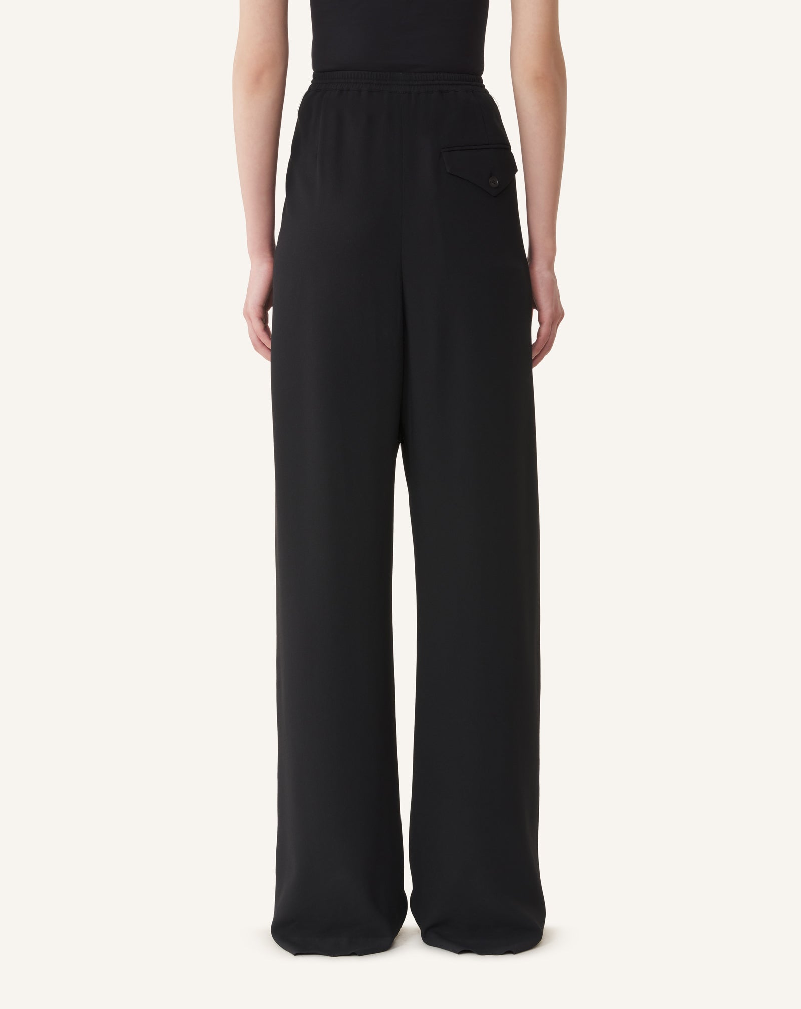BLACK WIDE PANTS IN SABLE