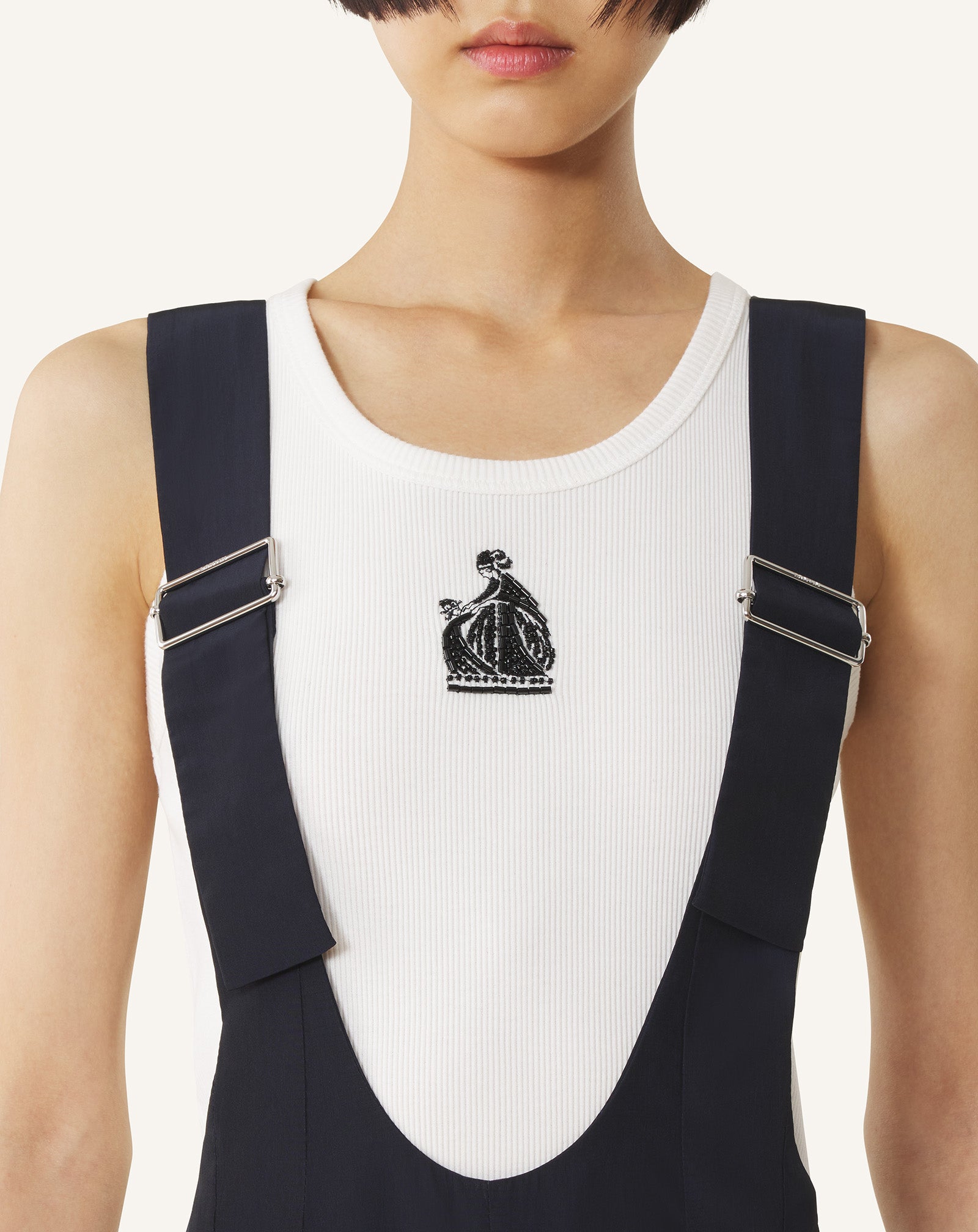 BLUE CHARMEUSE JUMPSUIT