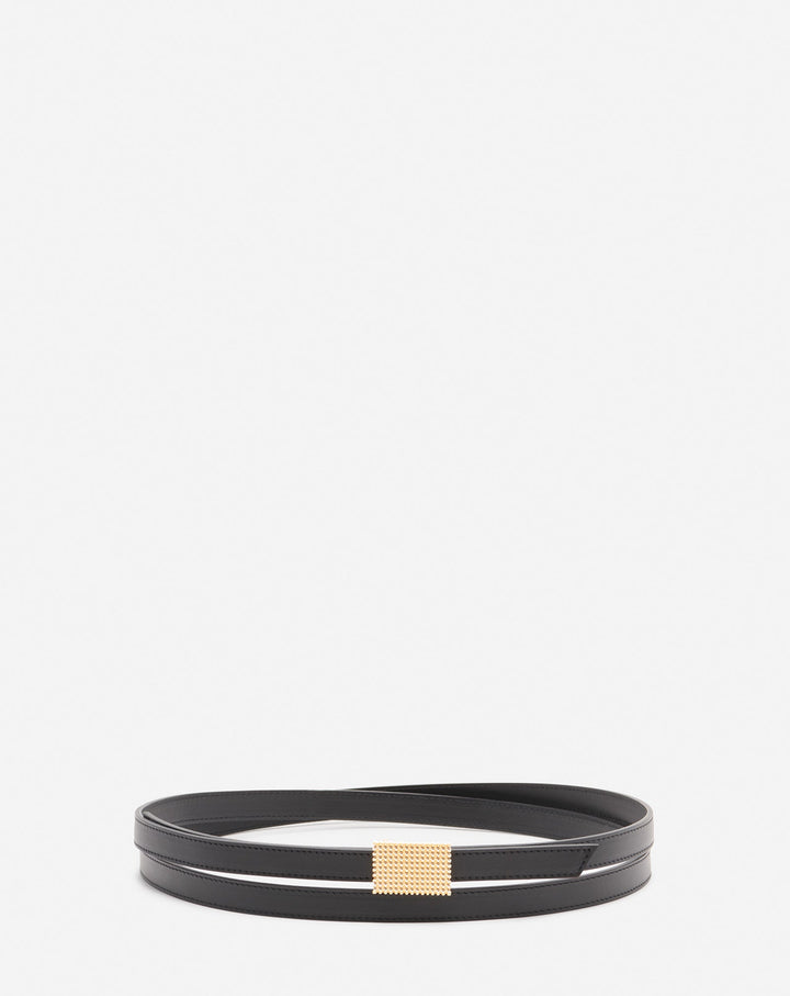 DOUBLE CONCERTO LEATHER BELT, BLACK