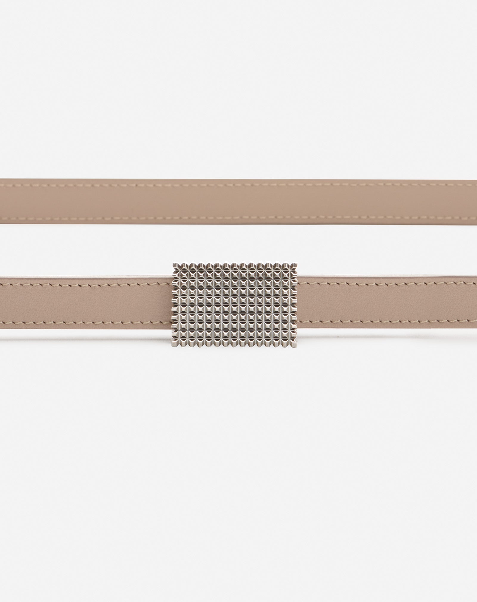 DOUBLE CONCERTO LEATHER BELT, TAUPE