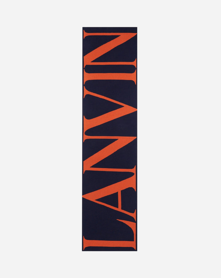 LANVIN CASHMERE STOLE, NAVY BLUE