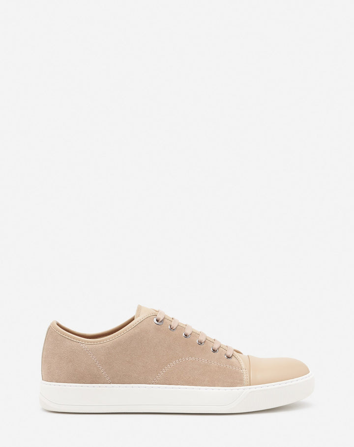 DBB1 LEATHER AND SUEDE SNEAKERS, TAUPE