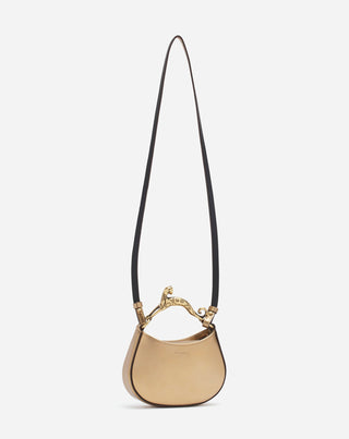 METALLIC LEATHER NANO HOBO CAT BAG