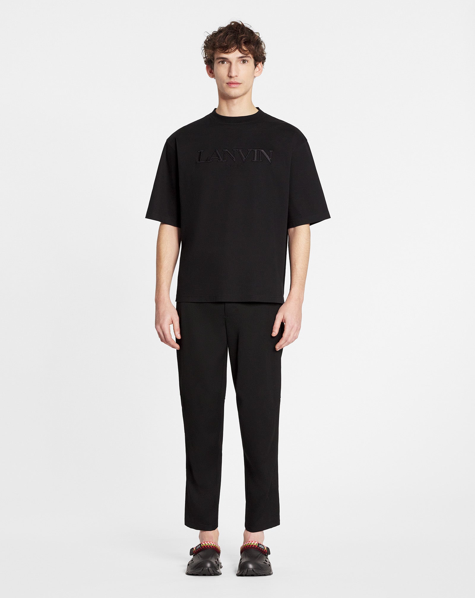 OVERSIZED LANVIN PARIS EMBROIDERED T-SHIRT