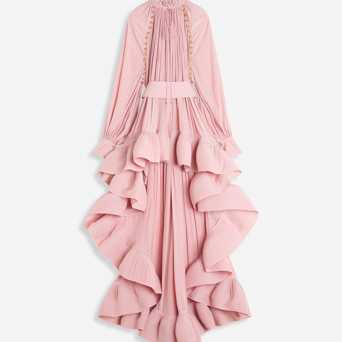 ASYMMETRICAL CHARMEUSE DRESS