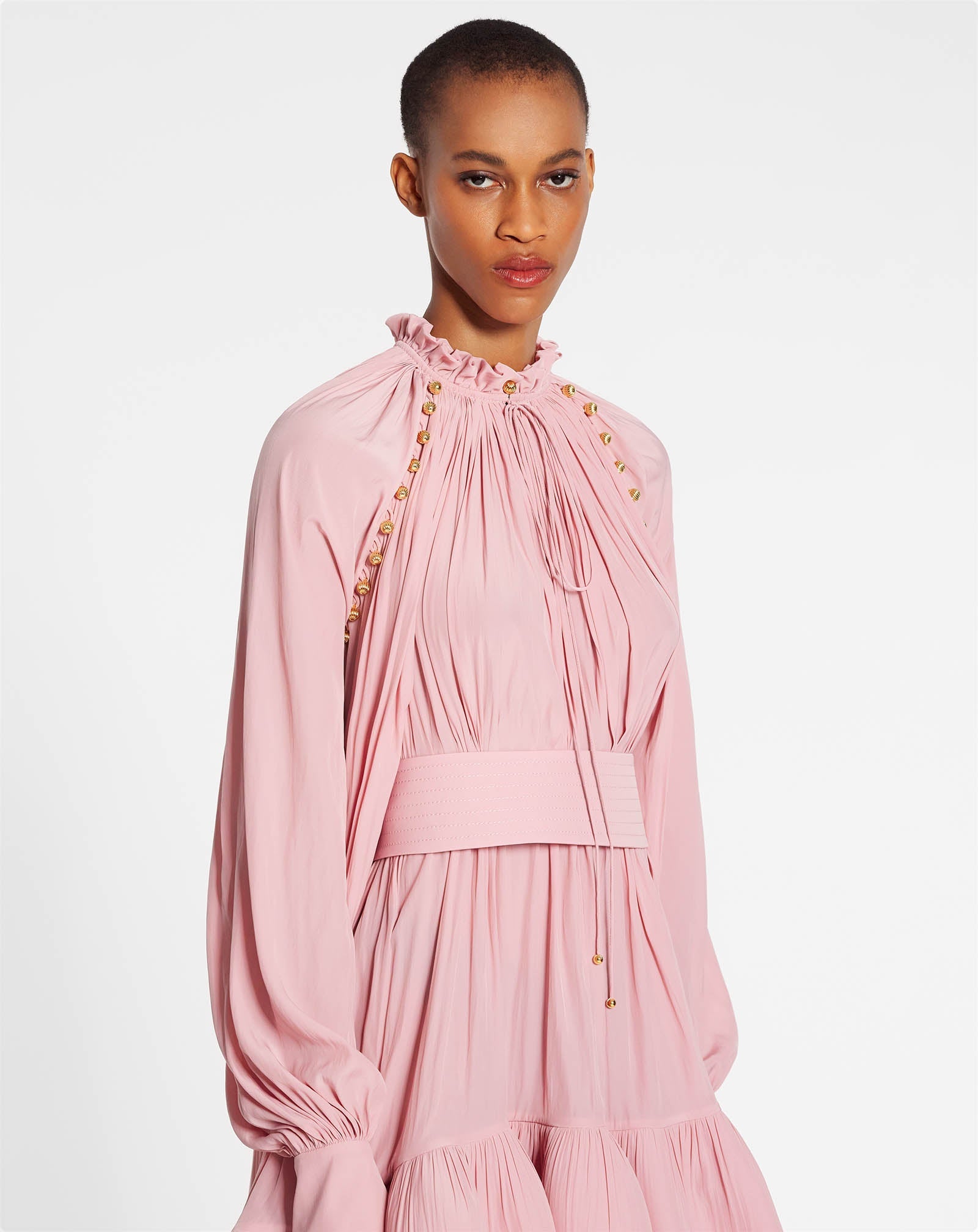 Pink Asymmetrical Charmeuse Dress | Lanvin Pink Asymmetrical Charmeuse Dress | Lanvin