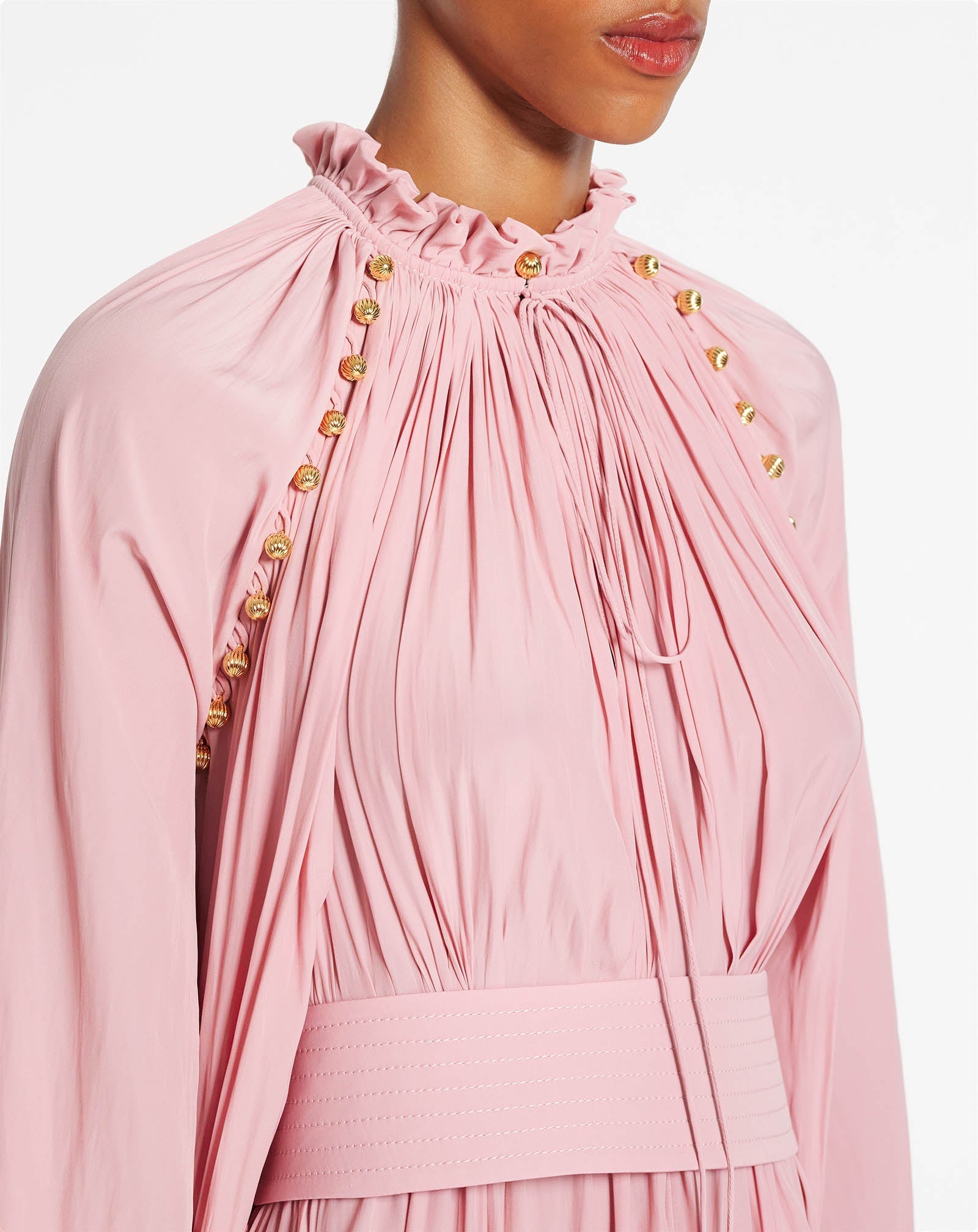 Pink Asymmetrical Charmeuse Dress | Lanvin Pink Asymmetrical Charmeuse Dress | Lanvin