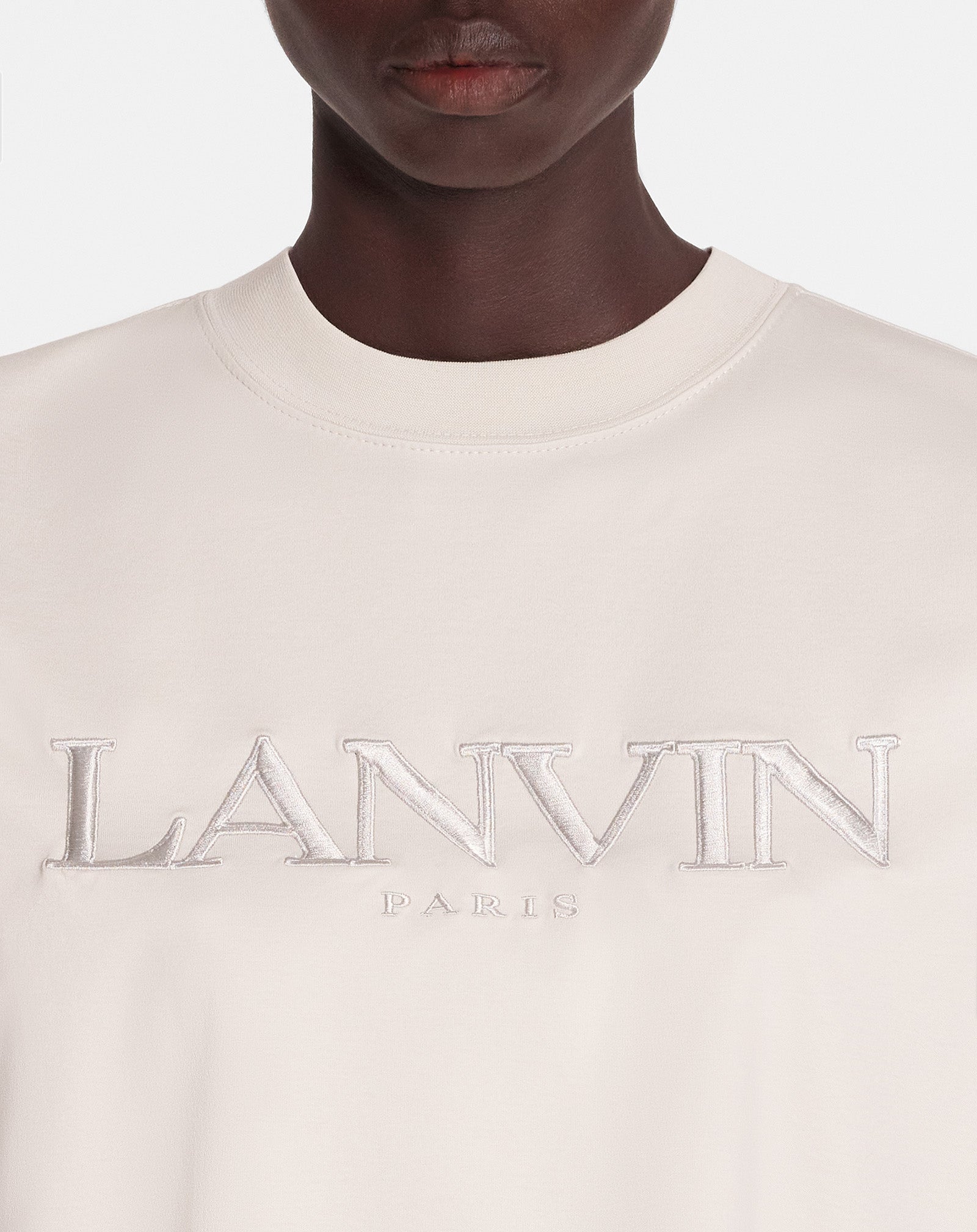 OVERSIZED LANVIN PARIS EMBROIDERED T-SHIRT